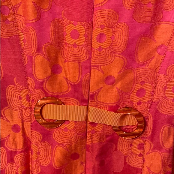 Chetta B Elegant Pink and Orange Sleeveless Dress Size 6 - Picture 7 of 11